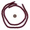 The Bead Chest Red Bicone Natural Wood Beads (5x8mm): Organic Eco-Friendly Wooden Bead Strand for DIY Jewelry, Crafts, Necklace and Bracelet Making